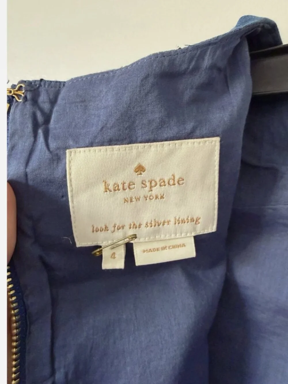 NEW Kate Spade New York Quilted Chambray Denim Shift Dress Size 4